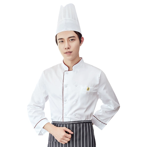 Одежда шеф-повара, покупки повторения клиентов, более 10 000 000, более 20 цветов, топы шеф-поваров, рабочая одежда, мужчины и женщины, осенняя и зимняя одежда с длинными рукавами, а также более крупное питание, столовая для выпечки школьной столовой и гостиница белая рабочая одежда
