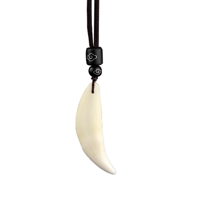 真品黑狗牙齿男女士个性吊坠项链