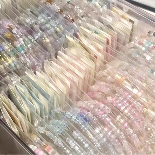 高颜值米珠手链diy儿童串珠子玩具女孩水晶手串成品盲盒便宜批发