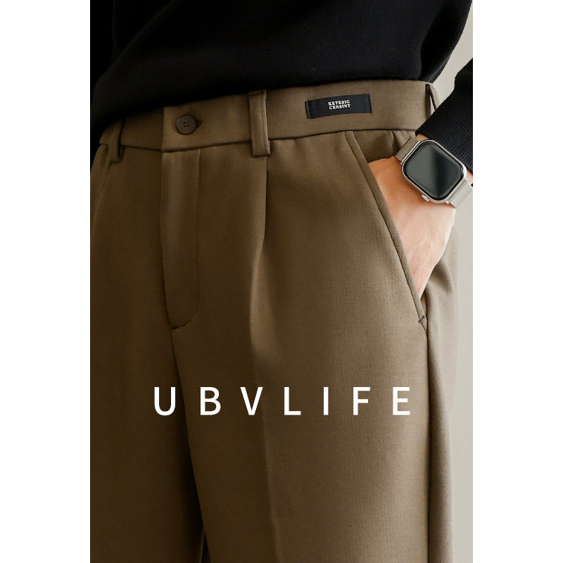 UBV轻熟免烫抗皱长西裤男士图片