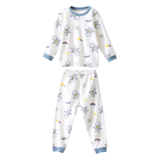 贝肽斯儿童睡衣男童秋冬家居服宝宝打底纯棉a类女童保暖内衣套装