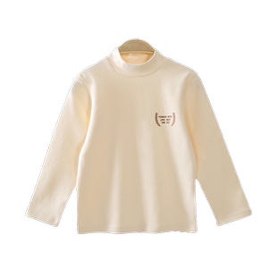 贝肽斯儿童打底衫春秋款男童女童纯棉长袖T恤宝宝内搭内穿上衣S