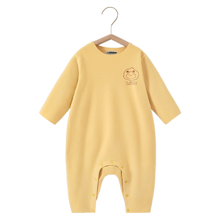 贝肽斯婴儿衣服春秋新款德绒宝宝连体衣男童女童打底内搭保暖睡衣