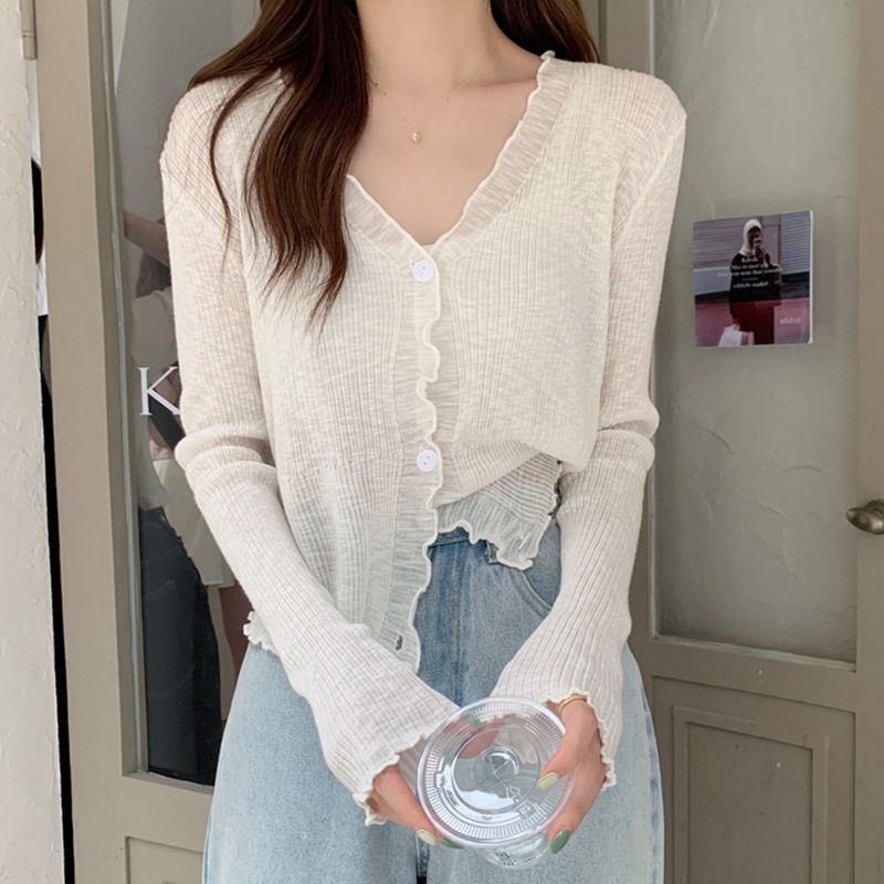 防晒衣女2026夏季新款薄款外搭针织开衫小披肩网纱罩衫短款外套潮