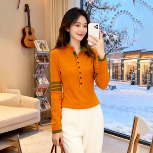 胖MM修身 大码 显瘦打底上衣 T恤2025秋冬新款 双面绒加厚半高领长袖