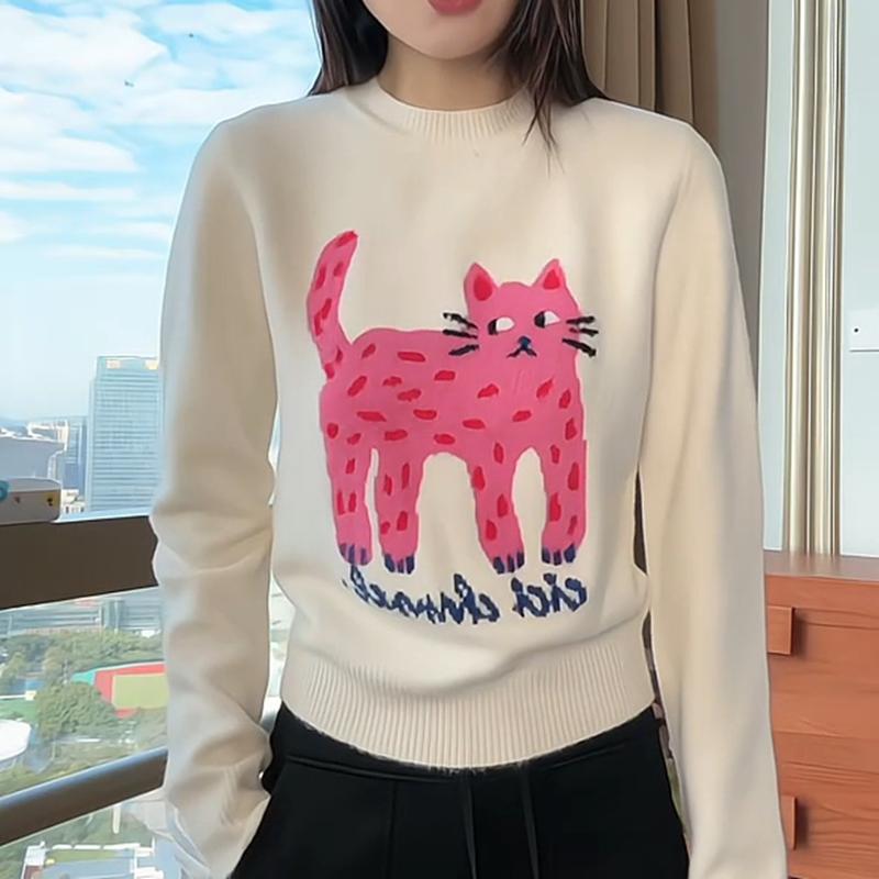 毛衣女套头百搭针织衫上衣