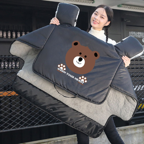 电动车挡风被冬季加绒加厚保暖