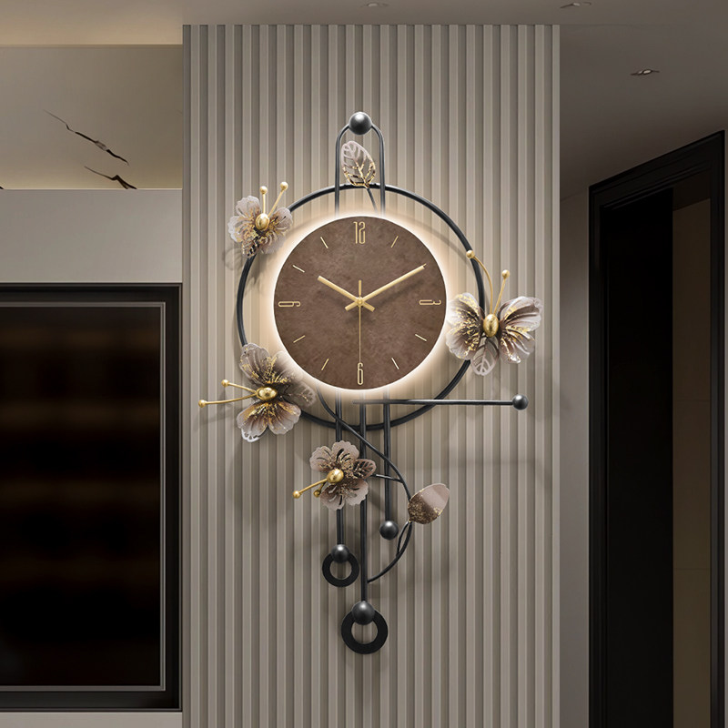 飞鸟集创意家用客厅格栅挂钟中古风钟表2026年新款高级感时钟挂墙,家居饰品,挂钟,淘宝优惠券,粉丝福利购,淘宝优惠卷