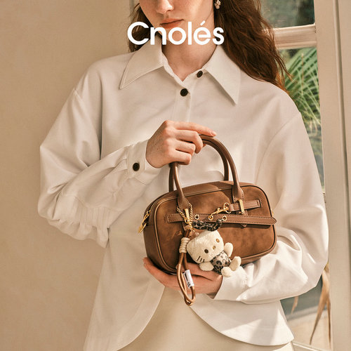 简约保龄球包女百搭可爱挂饰