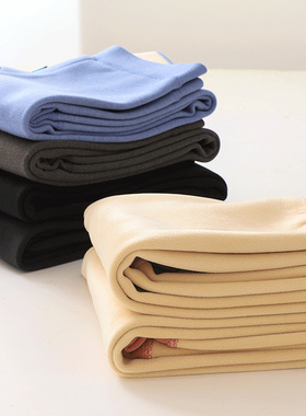 儿童加绒保暖裤男童女童德绒一体绒中厚内穿打底裤高腰加厚秋冬