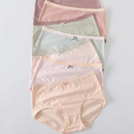 女士裸感内裤纯棉全棉裆7a级抗菌女生短裤薄款舒适包臀中腰三角裤