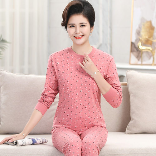 秋冬薄款老人妈妈棉毛衫保暖内衣