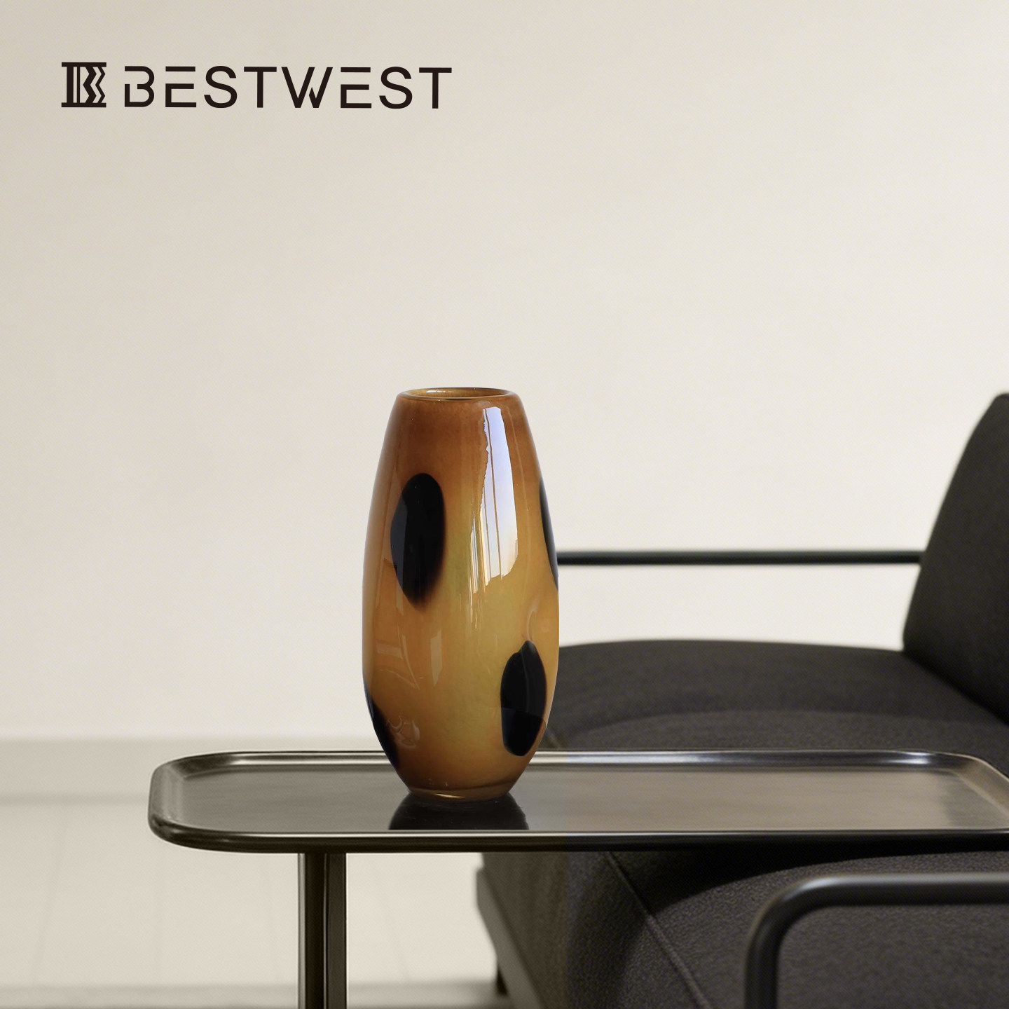 花瓶玻璃中古摆件客厅插花复古轻奢高级感餐桌创意水培艺术鲜花,家居饰品,花瓶,淘宝优惠券,粉丝福利购,淘宝优惠卷