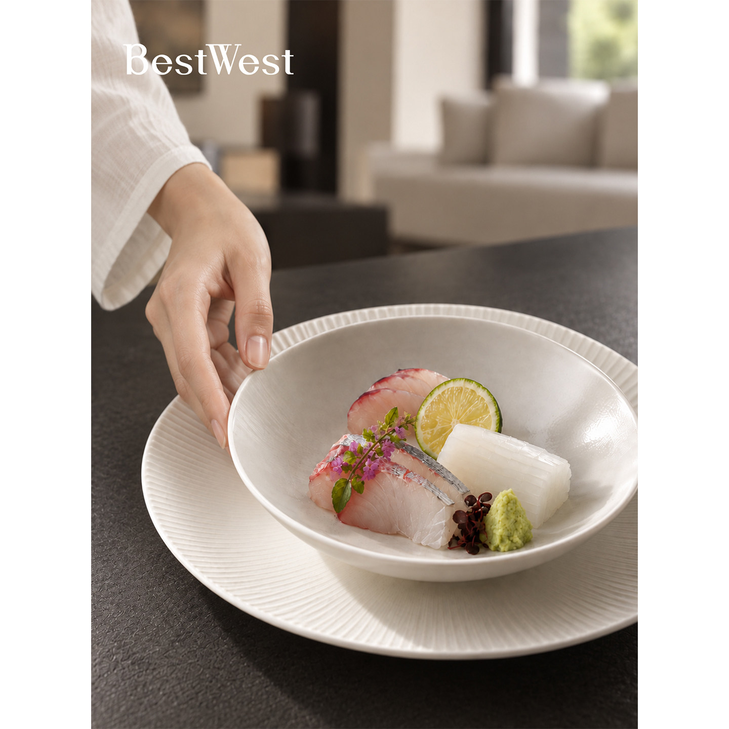 BEST WEST博西 复古手作陶瓷深碗高级感家用饭碗汤碗酒店餐厅餐具