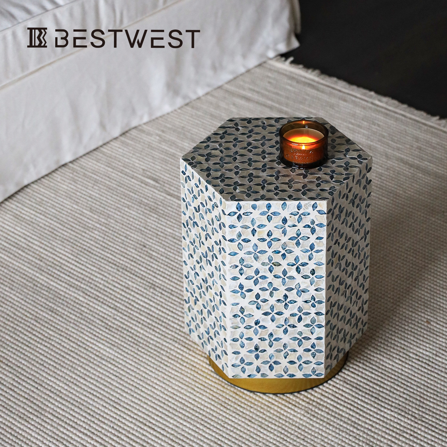 进口高级感手工贝壳边几客厅可移动沙发边柜小茶几小众设计感角几,住宅家具,角几/边几,淘宝优惠券,粉丝福利购,淘宝优惠卷