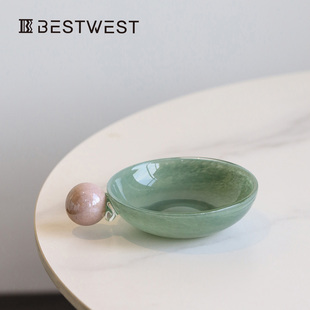 水果盘客厅茶几家用精致高颜值轻奢2026新款 托盘玻璃糖果盘子前台