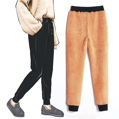 加厚保暖羊羔绒裤子600克