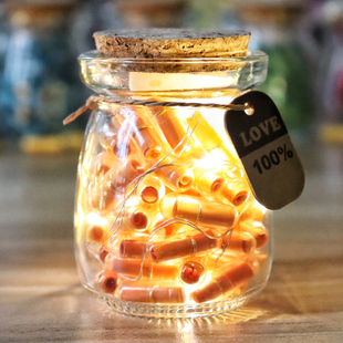 情书胶囊纸条许愿瓶纸卷爱情表白幸运星心愿瓶创意礼物礼品送女友