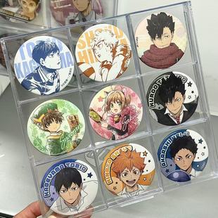 ins风透明新款九宫格收纳盒周边吧唧徽章谷子展示架学生桌面整理