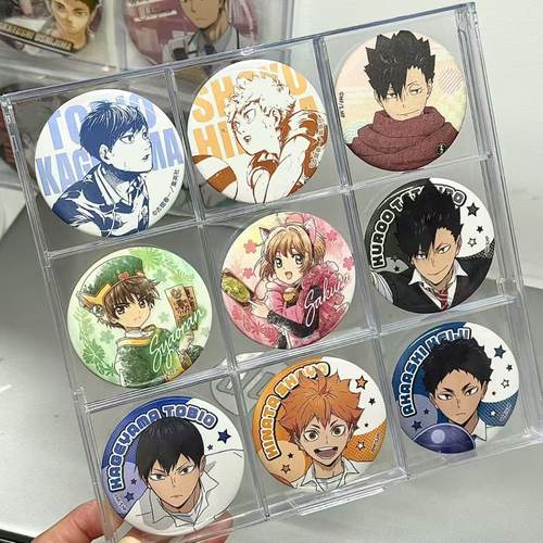 ins风透明新款九宫格收纳盒周边吧唧徽章谷子展示架学生桌面整理