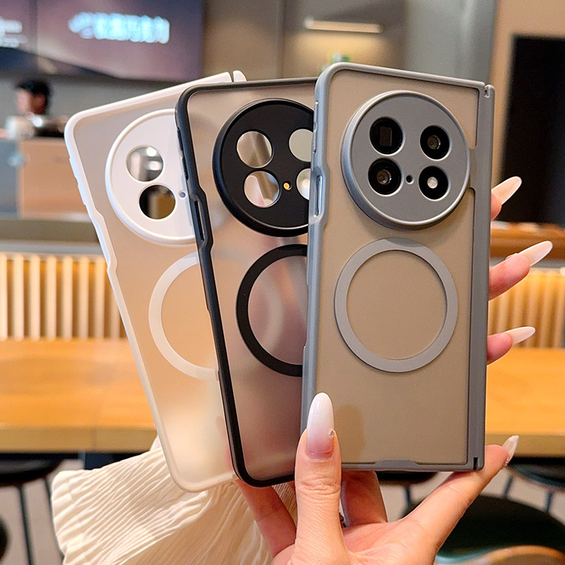 适用于OPPO Find N6手机壳新款轻奢透明黑磁吸磨砂肤感oppofindn5双中轴设计高端全包保护套秋冬必备男女外壳