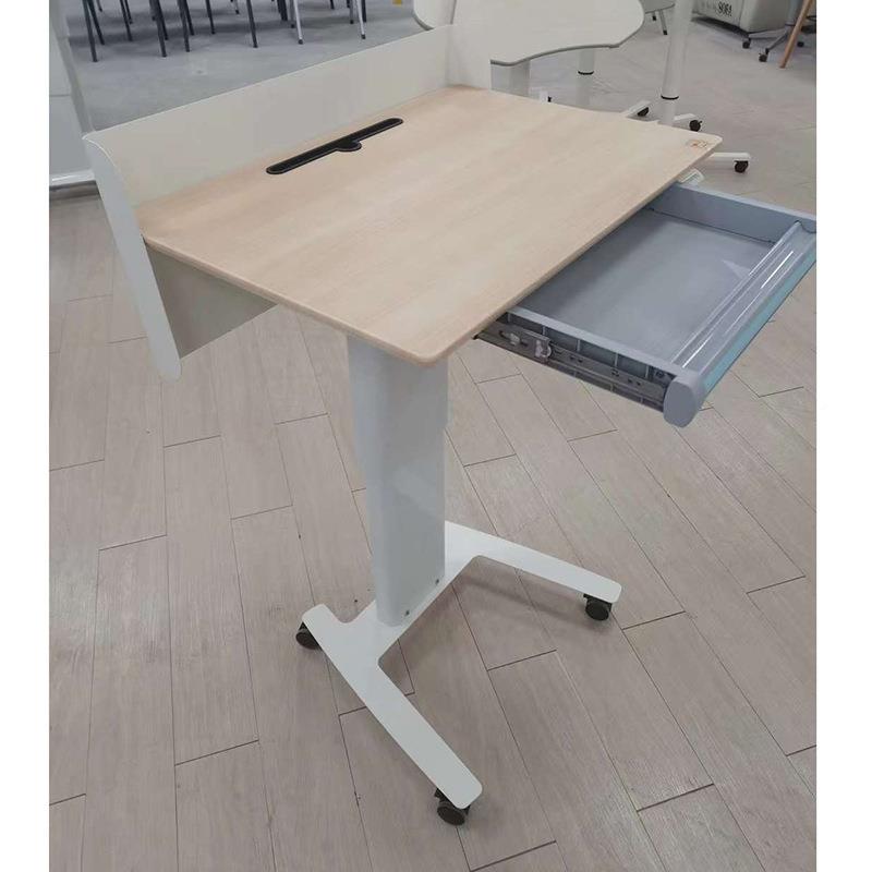 升降讲台讲白讲391色活动咨询台前接待台带轮带抽屉主持台演台台