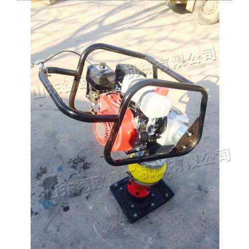 单面人手扶式冲击夯 小型面震动夯实路机475 电动混凝土路压实机