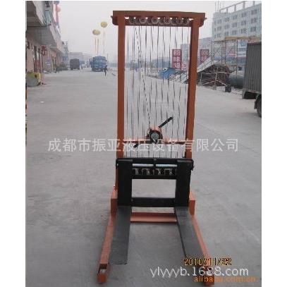 厂家直销手摇机钢绳堆高车，绞盘208式钢丝绳升高丝车，摇手械叉