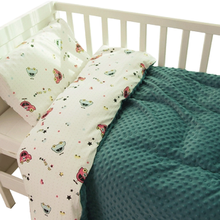 忆粉思蓝冬天被套单件冬季加厚加绒儿童被罩成人保暖床品一件定制