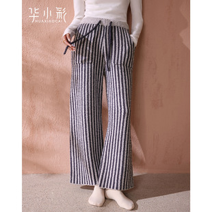 女冬季 冬天珊瑚绒裤 加厚加绒保暖裤 家居长裤 子 宽松大码 半边绒睡裤