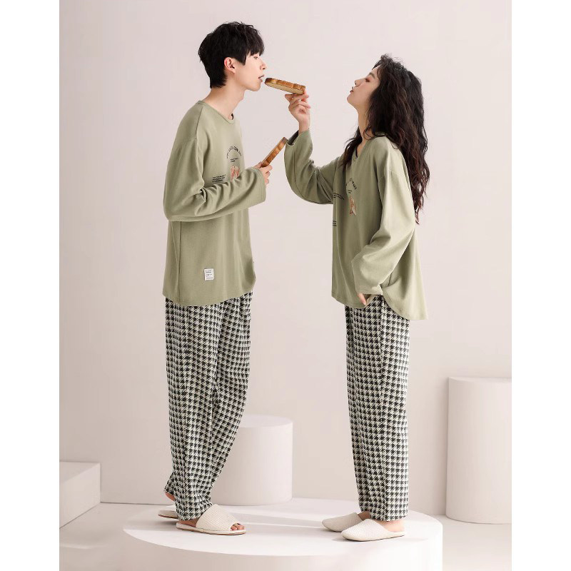 情侣睡衣春秋款纯棉长袖套头男生女生休闲可外穿家居服时尚套装夏,女士内衣/男士内衣/家居服,睡衣/家居服套装,淘宝优惠券,粉丝福利购,淘宝优惠卷