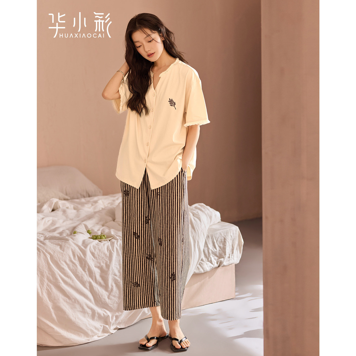 睡衣女款2026新款夏季纯棉短袖七分裤套装夏天薄款气质轻熟家居服