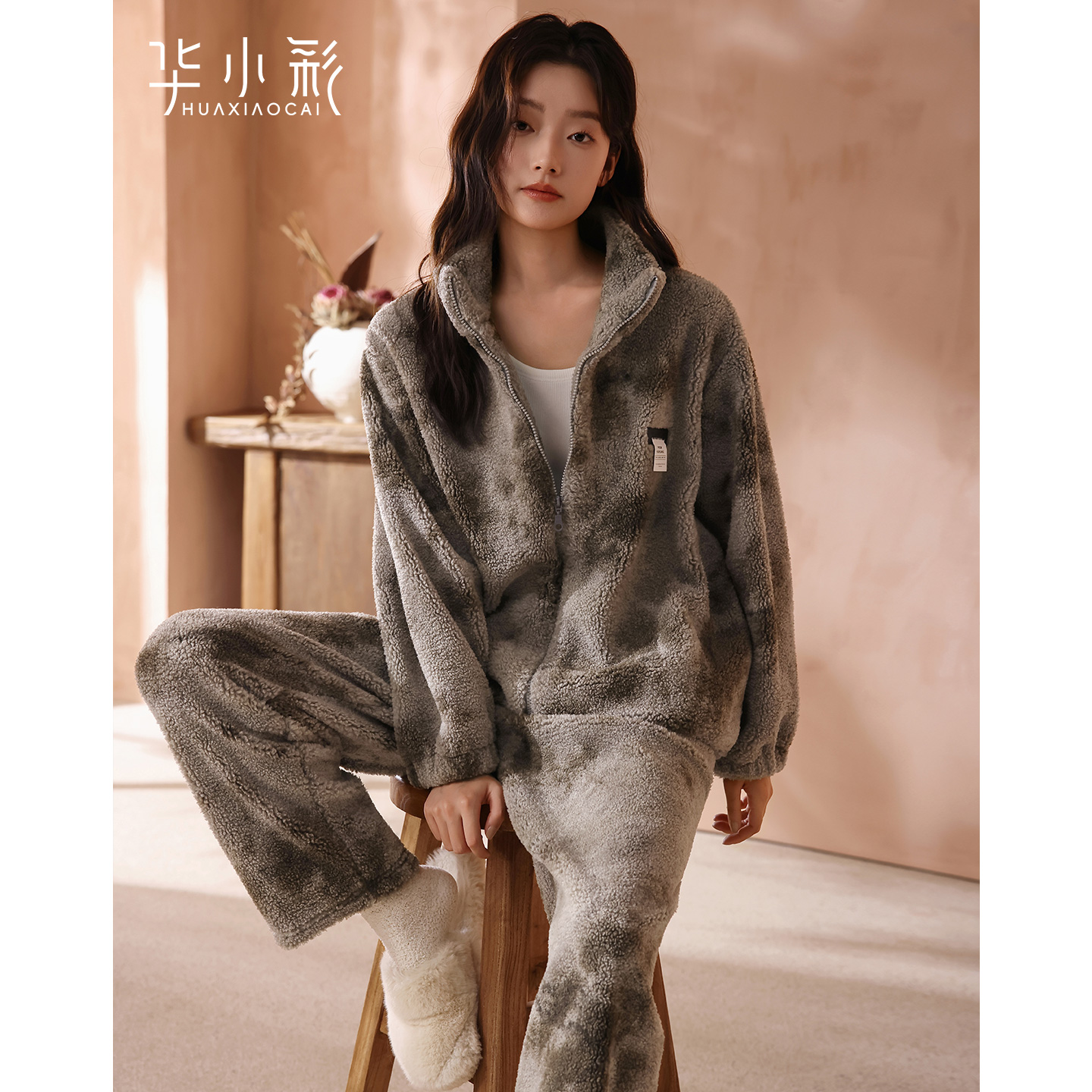 珊瑚绒睡衣女加厚加绒高级感外穿