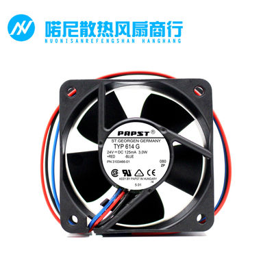 TYP 614G 24VDC 2.5W/3.0W 原装正品德国PAPST 60*60*25 轴流风扇