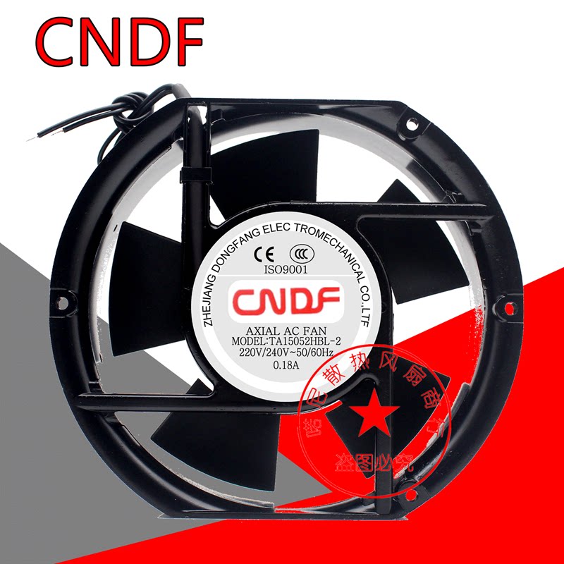 东方CNDF TA15052HBL-2 220V 0.18A 17252 17CM 轴流风机散热风扇 - 实物图