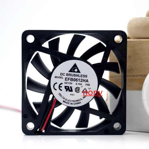 喏尼 6CM EFB0612HA 6010 12V 0.18A 大风量超薄 CPU风扇电脑风扇