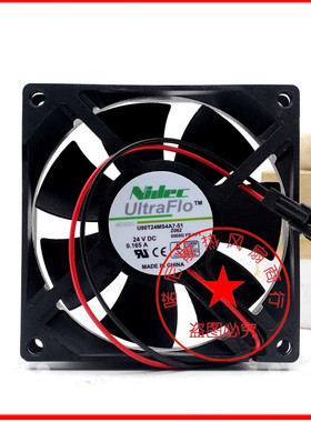 U80T24MS4A7-51 原装Nidec 8025 24V 0.165A 8cm/厘米变频器风扇