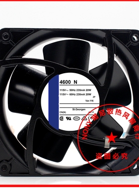 4600N 4600N-466 115V 原装正品德国 20W 120*120*38 耐高温风扇