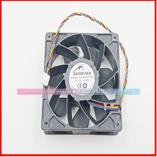 工业风扇 SNOWFAN 直流风机双 12v4.35A 12038 YY12038H12B 12cm