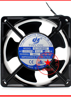 全新TOPCOOL GL12038XB2/HB2/HB3机床空调220V/380V散热风扇12038