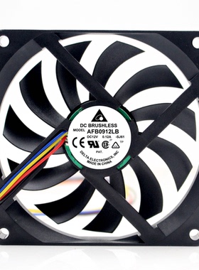原装喏尼 AFB0912LB DC12V 0.12A 9015 超薄双滚珠 3线风扇
