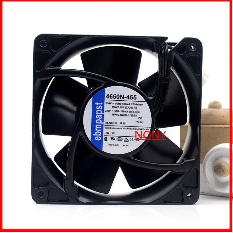 4650N-465德国风机ebmpapst 4656N12038 4寸AC220V耐高温散热风扇
