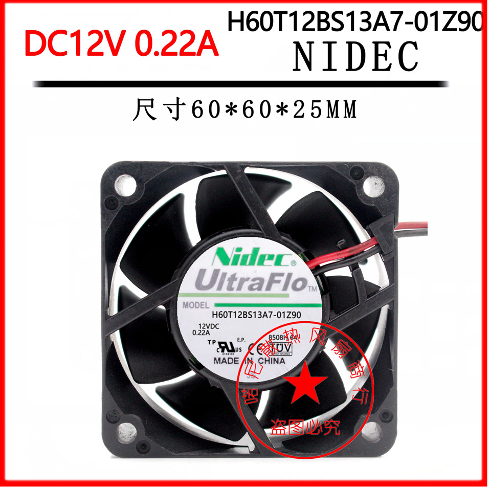 H60T12BS13A7-01Z90 NIDEC 6025 12V 蚂蚁S7 S9 官电电源散热风扇