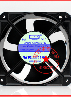 原装台湾 L&G 18CM 220V SJ1806HA2 B 0.30A 18065轴流散热风扇