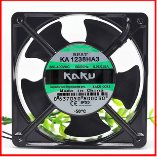 0.06A含油 0.07 IP55防水全金属散热风扇 380V KAKU卡固KA1238HA3