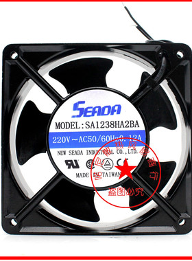 台湾SEADA立德风机 SA1238HA2BA 220V 0.12A 12038充磁打标机风扇