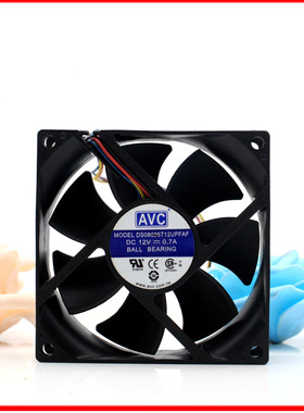 AVC DS08025T12UPFAF 8025 8厘米12V 0.7A PWM调速 大风量CPU风扇