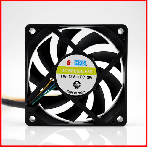 HXS 7CM 7015 12V 2W CPU 4线PWM 温控调速 静音 机箱 散热风扇