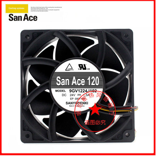 Sanyo/三洋 12038 12CM 9GV1224J102 24V 1.5A 2线 变频器风扇