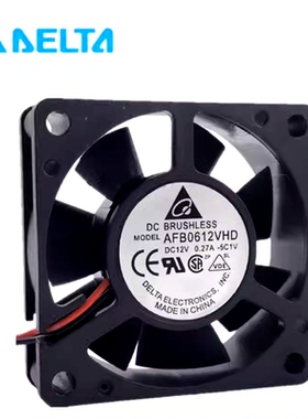AFB0612VHD 6CM双滚珠散热风扇 全新 6020风扇 12V 0.27A